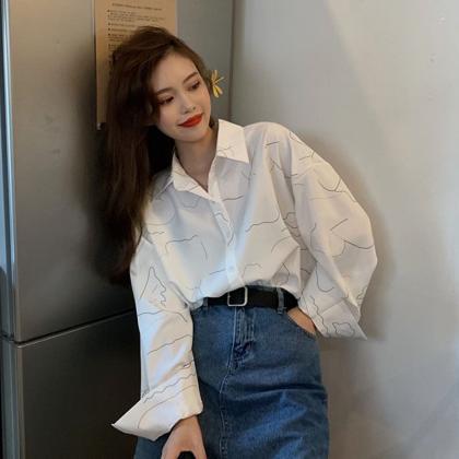 Korean Style Clothes Chiffon Blouse For Woman..