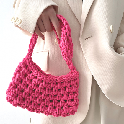 Women's Handbag Cotton Rope Crochet..