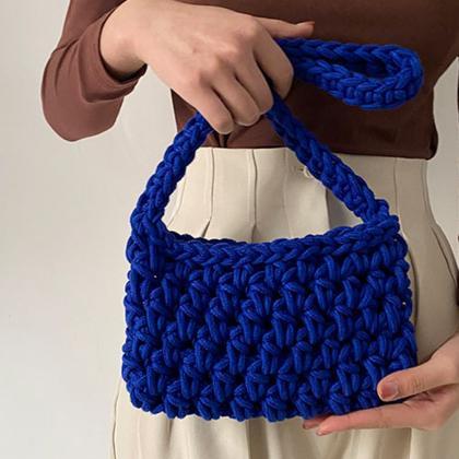 Women's Handbag Cotton Rope Crochet..