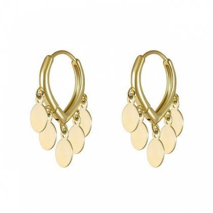 Trendy Metal Round Hoop Earrings For Women..
