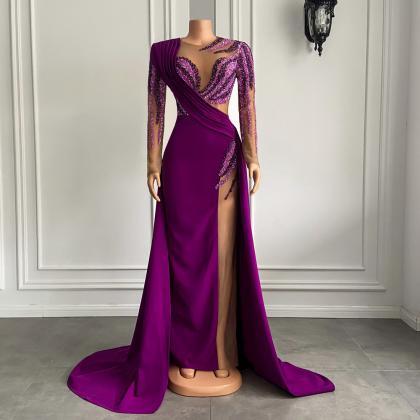 Long Sleeve Evening Dresses 2023 Luxury Real..