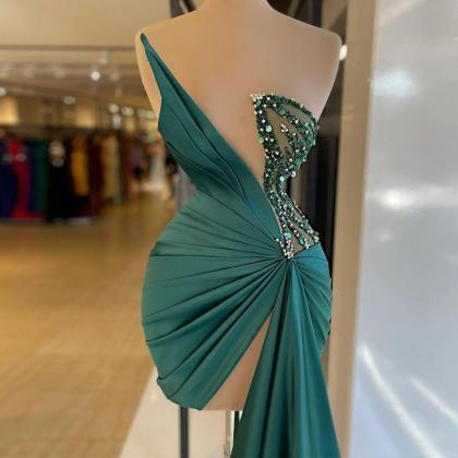 Modern Evening Gowns 2022 Sexy Satin O-neck..
