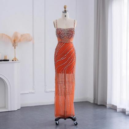 Luxury Women Ball Dress Fashion Crystal Spaghetti..