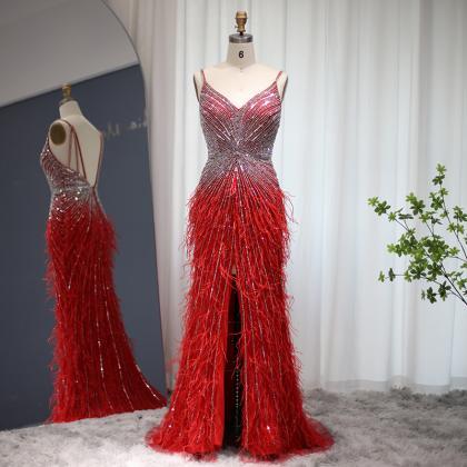 Luxury Beaded Mermaid Backless Homecoming Dress, FC2568