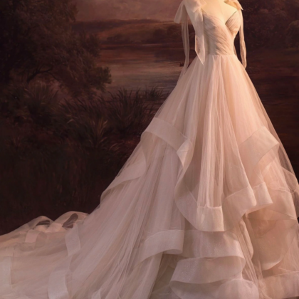 Grey V-Neck Lace Tulle Long Ball Gown, Vintage Formal Dress main image 1