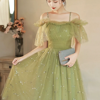 AABEI DRESS New Homecoming Dress Charming A-Line Party Dress Holiday Graduation Sleeveless Spaghetti Strap Sequined Glitter Short Prom Dresses main image 1