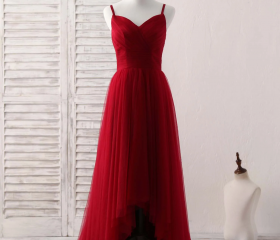 Sweetheart Neckline Lace-Up Back Formal Gown Burgundy main image 0