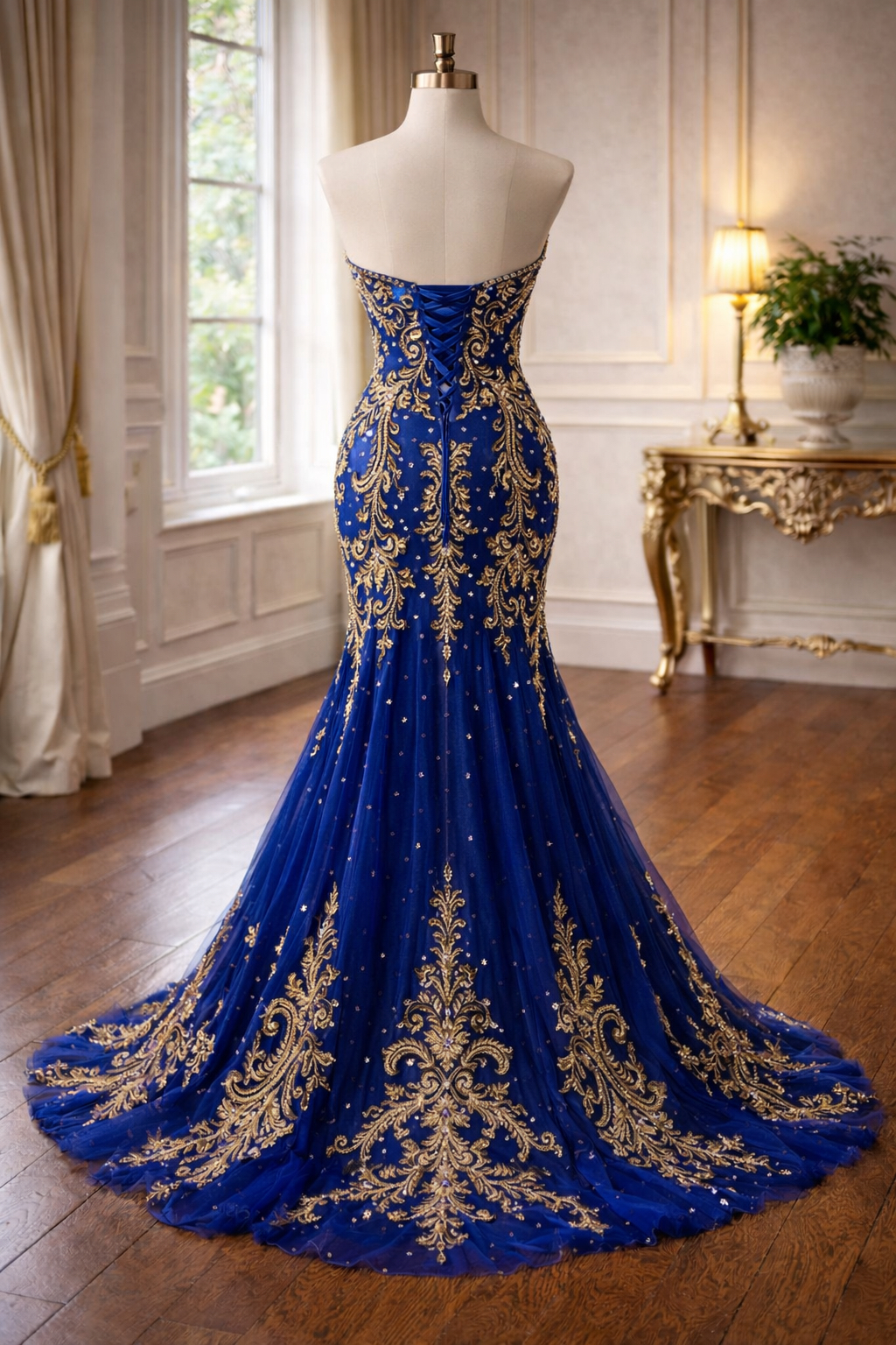 royal blue and gold bridesmaid dress Custom Quality Bridesmaid Dress Blue Green Chiffon Evening Dress Long –  DaisyFormals-Bridesmaid and Formal Dresses in 59+ Colors main image 0