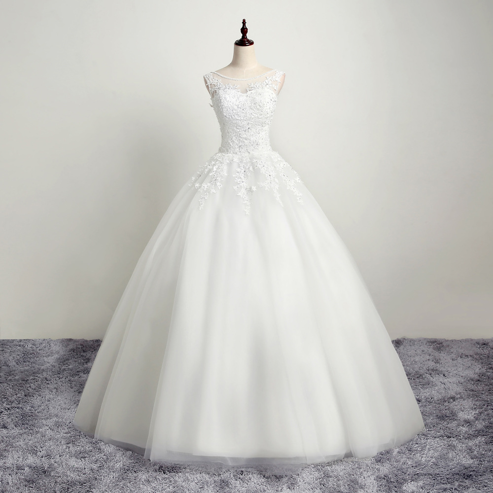Bridal Lace Wedding Dress Banquet Long Wedding Dress Kpw0068