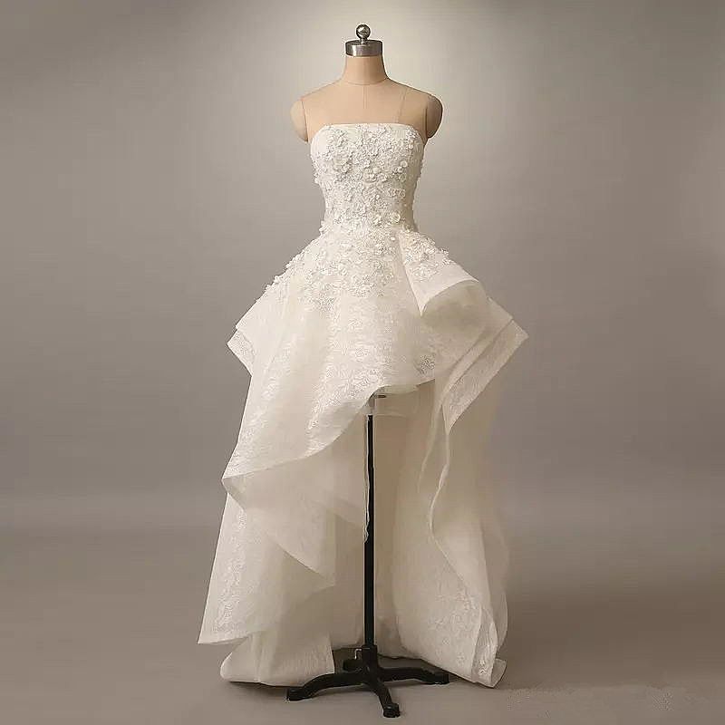 Strapless Hi Low Prom Dress Evening Dress Kpp0443