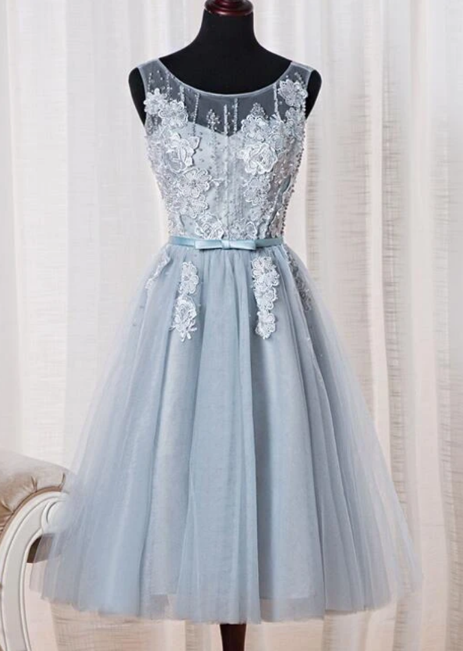 Kateprom Tulle Homecoming Dress, Cute Tea Length Party Dress Kpp0467
