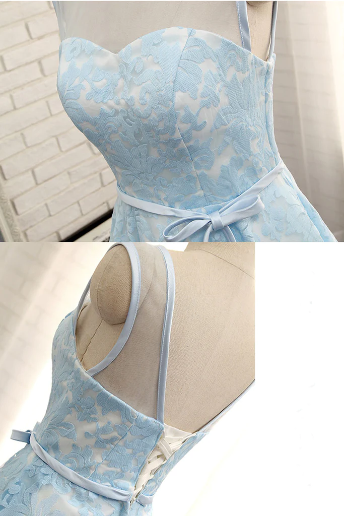 Niulatu A Line Strapless Lace Ivory Homecoming Dress Birthday Outfits HZ1110 main image 1