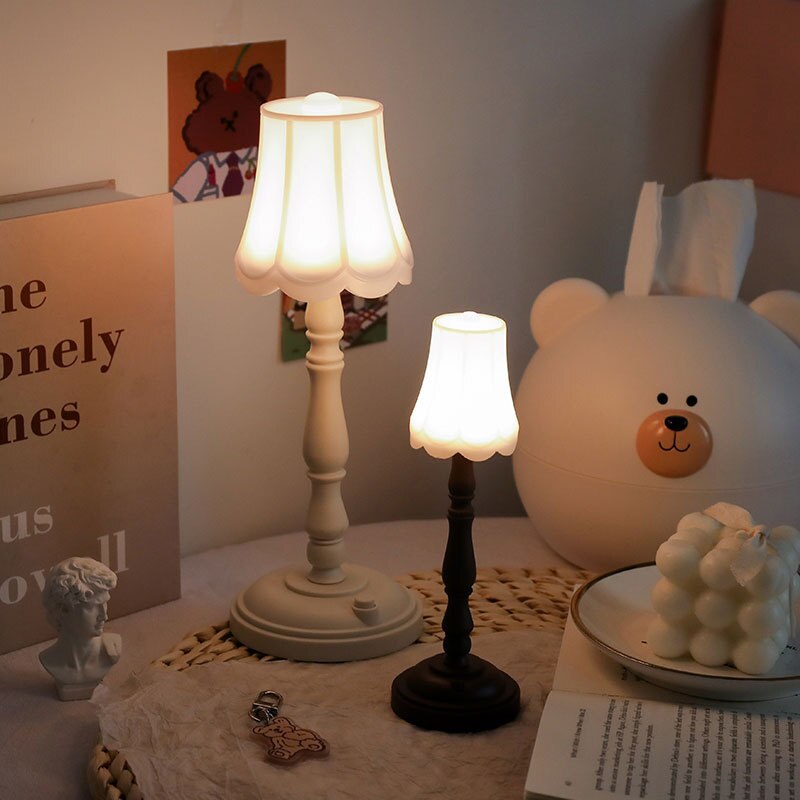 Mini Retro Table Lamp Led Night Light Ornaments Home Decor Bedroom Bedside Lamp