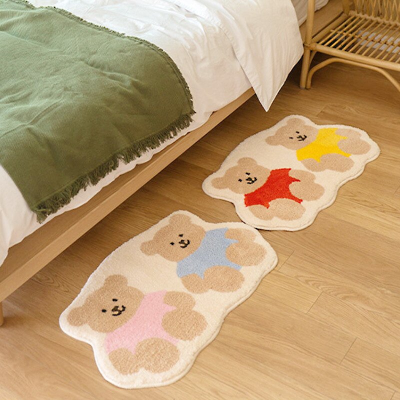 Ins Bear Carpet Anti-slip Rug For Bedroom
