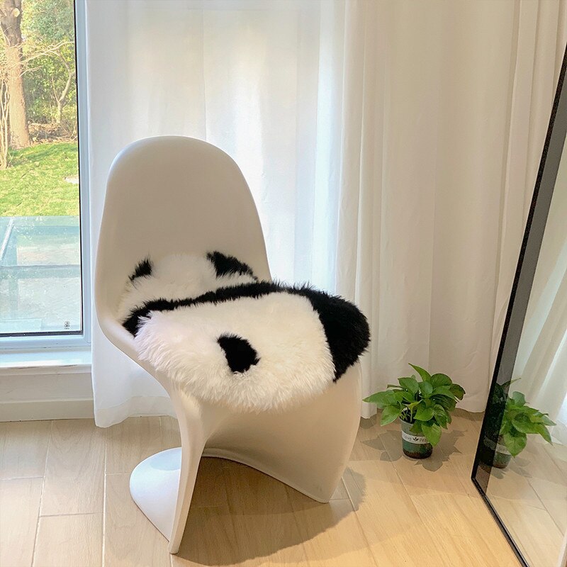 Cute Panda Wool Fluffy White Carpet Kitchen Living Room Home Decoration Carpet