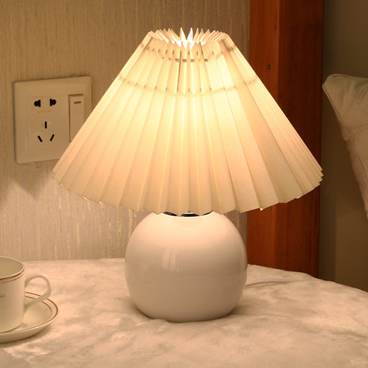 Pleated lights TABLE LAMP LED Desk Lamp For Bedroom