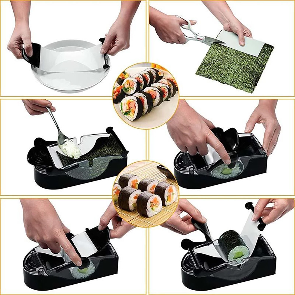 Magic Rice Roll Sushi Mold Roller Machine Diy Bento Non-stick Vegetable ...