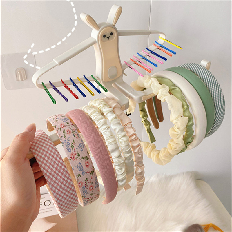 Kawaii Rabbit Hair Hoop Storage Rack Wall Mounted Jewelry Organizer