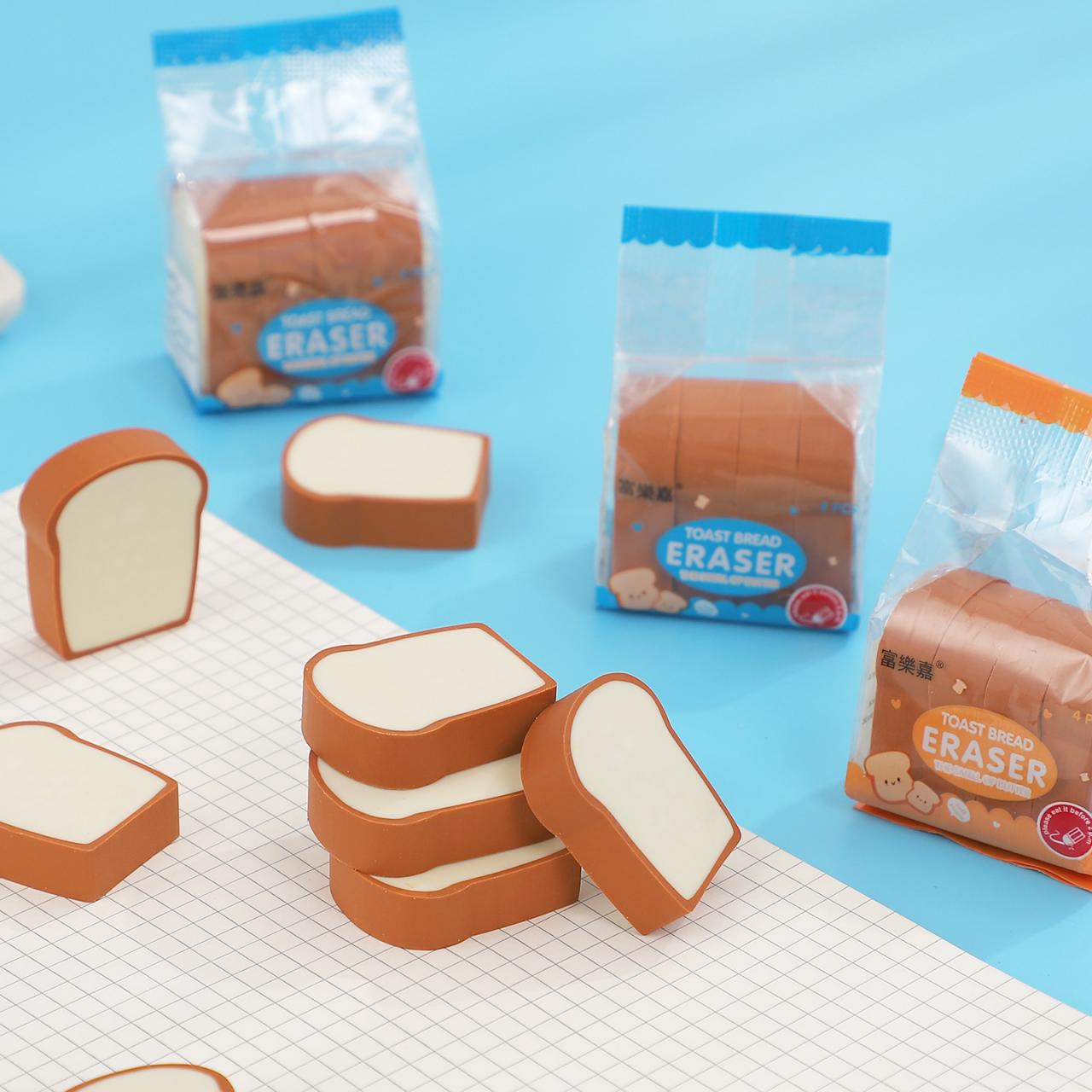 Cute Simulation Toast Bread Eraser