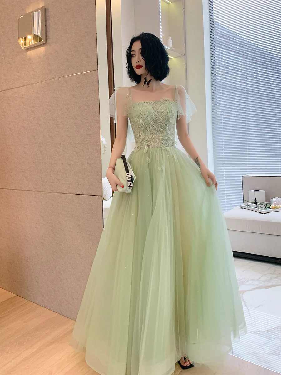 stunning green dresses Gorgeous Green Sequins Long Prom Dress With Split main image 0
