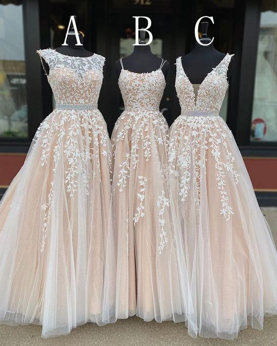 Long Prom Dresses With Applique And Beading,8th Graduation Dress School Dance Winter Formal Dress