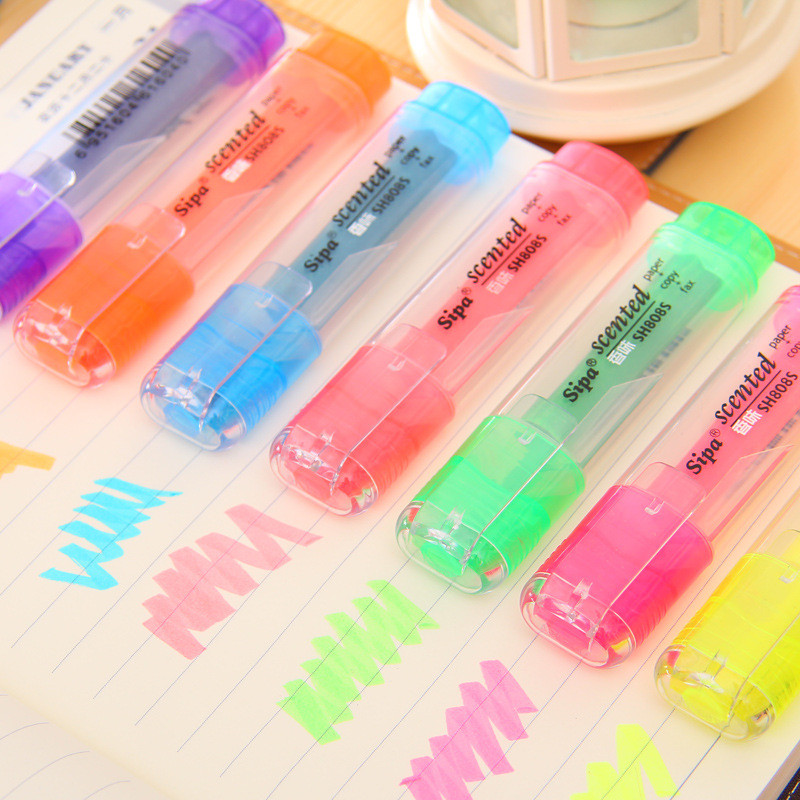 7 Colors Sipa Cute Korean Type With Candy Color Fluorescent Highlighter