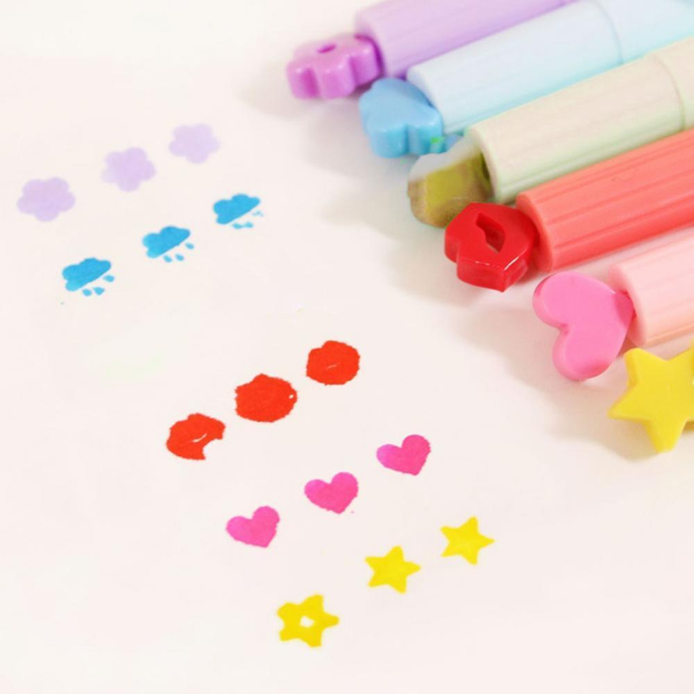 1pcs Cute Candy Color Kawaii Highlighters Pen Creative Diy Stamps Marker Pen