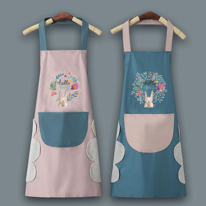 Women's Apron Waterproof Household Pvc Oil-proof Aprons For Chef Cooking Baking Home Cleaning Restaurant