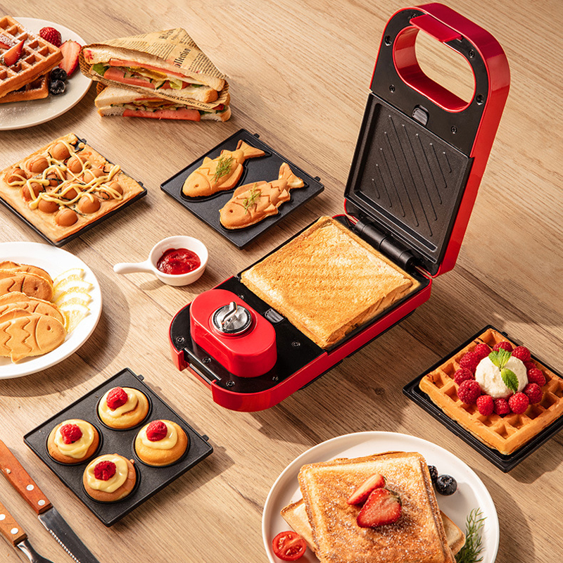 Electric Sandwich Maker Breakfast Machine Multi-baker Toaster Baking Waffle  Maker Takoyaki Toast Pre on Luulla