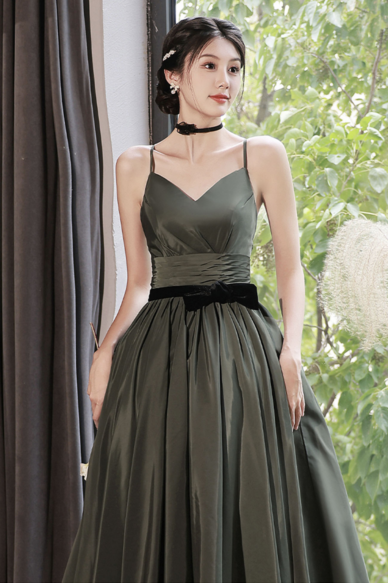 Fashion Green Satin Print Floral Sheath Short 21st Birthday Dress Homecoming Dress SP78