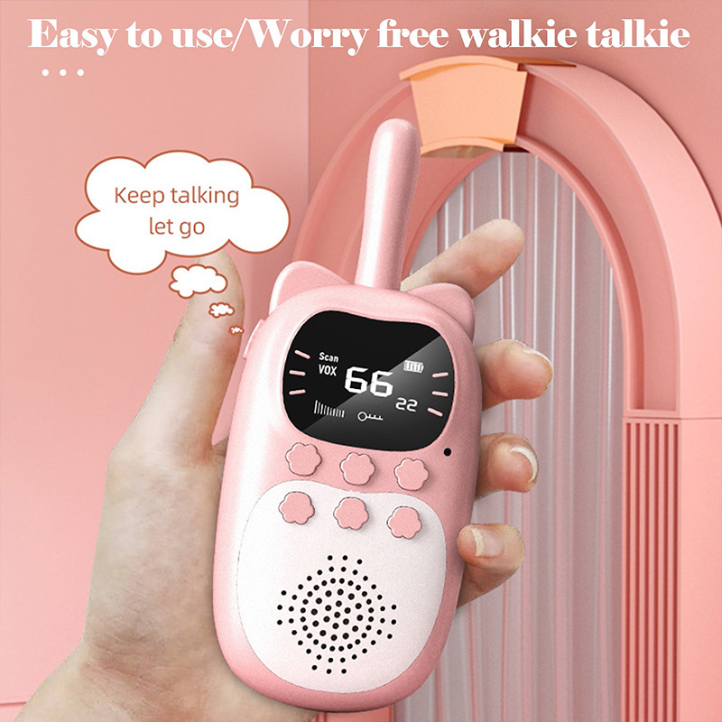Kids Walkie Talkie 2pcs Electronic Toys Children's 1000mah Gadgets Radio Phone 3km Range