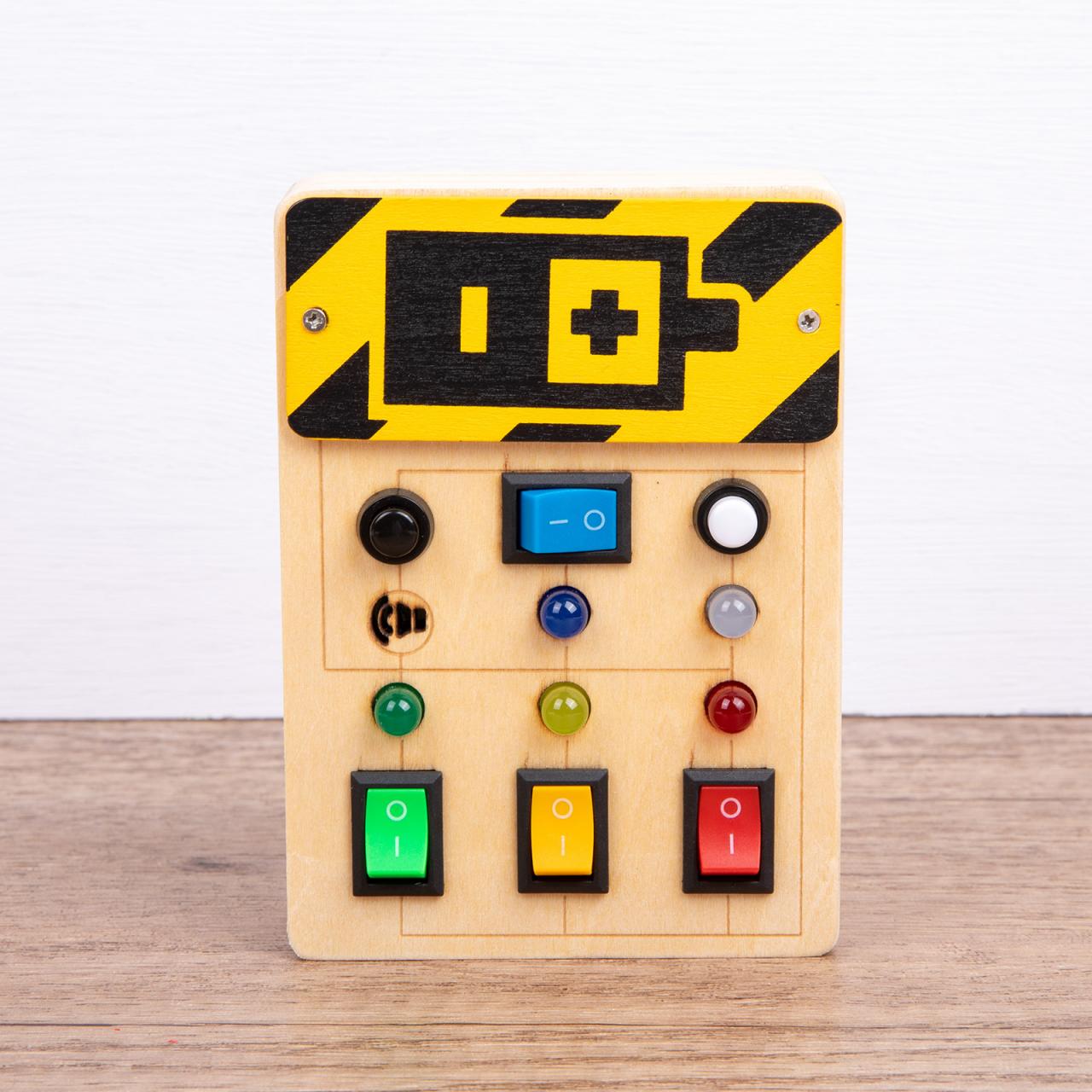 Montessori Educational Toys Led Light Switch Diy Felt Wooden Busy Board