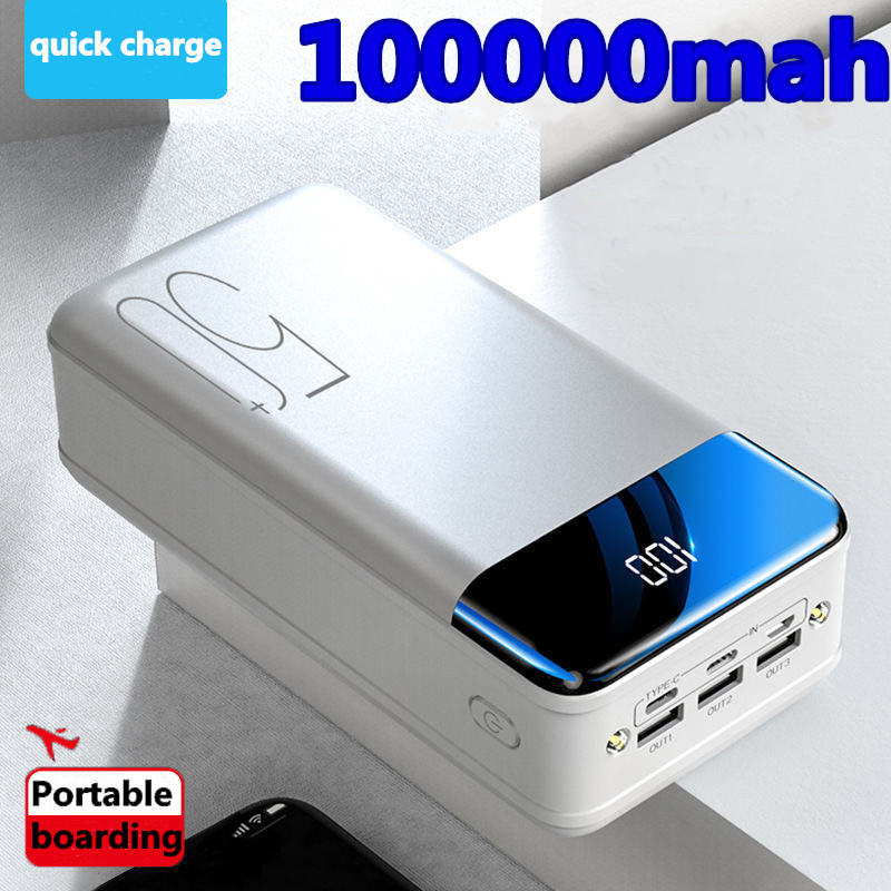 Latest Super Genuine Fast Charging 100000mah /98000mah Power Bank Large Capacity Mobile Power Universal 5v2.1a Fast Charging