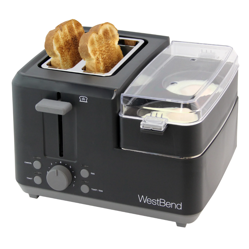 2-slice Breakfast Station Egg & Muffin Toaster, 78500 Breakfast Machine Bread Maker Toaster Oven