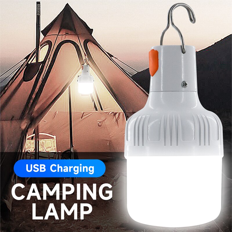 Outdoor Usb Rechargeable Led Lamp Bulbs 60w Emergency Light Hook Up Camping Fishing Portable Lantern Night Lights
