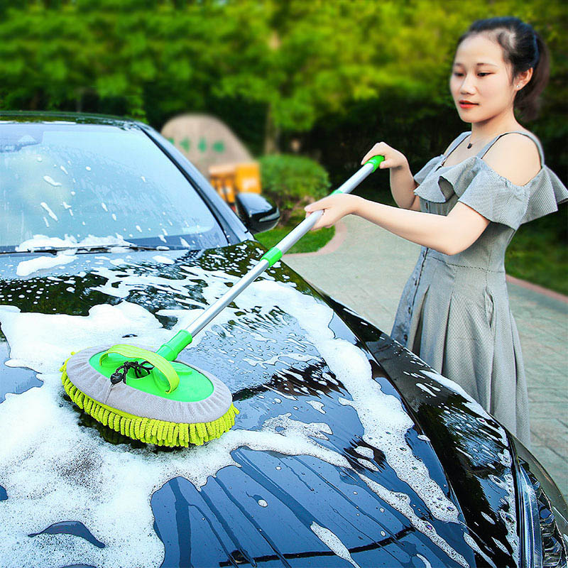 Car Cleaning Brush Telescopic Long Handle Cleaning Care Details Adjustable Super Absorbent Car Wash Tool