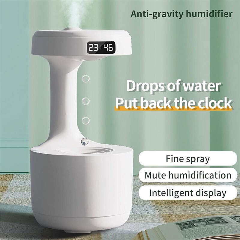 Anti Gravity Air Humidifiers Levitating Water Drops Water Fogger With Clock Ultrasonic Cool Mist Maker Air Difusor For Home