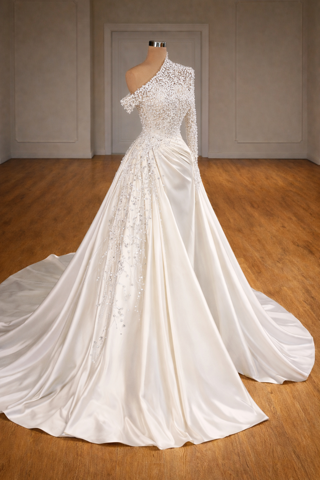 strapless open back dress Luxury One-Shoulder First Communion Dress
