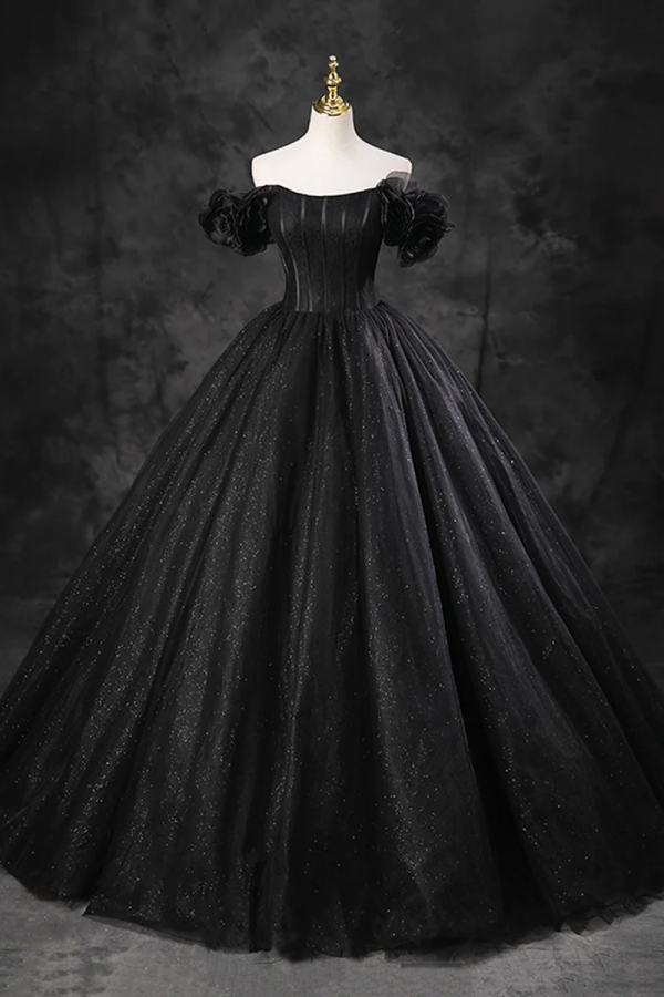 hottest black dresses Sexy Black Glitter Evening Dress