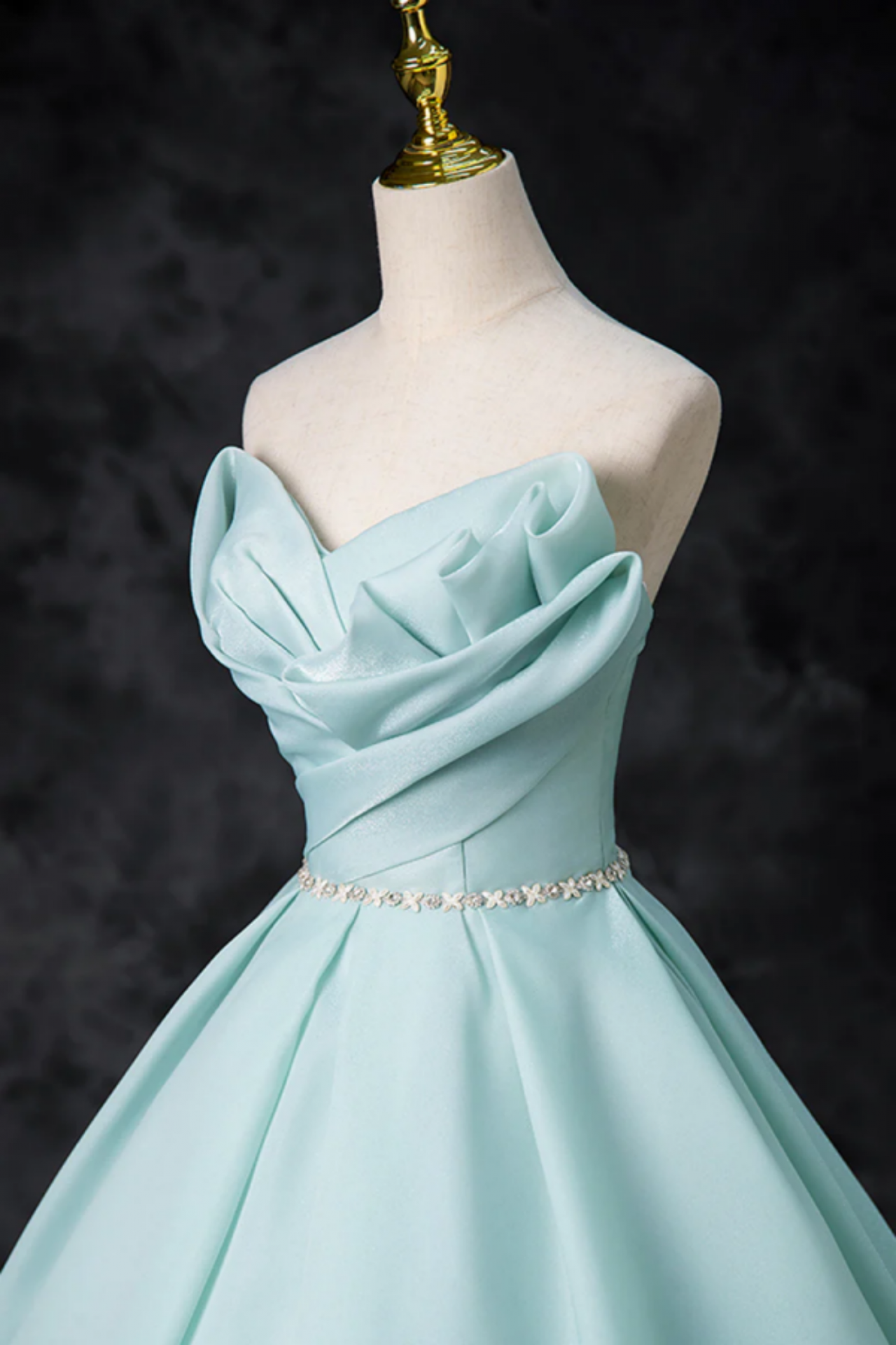 Charming Grey-Blue Tulle Floor Length Party Dress , Beautiful Formal Gown