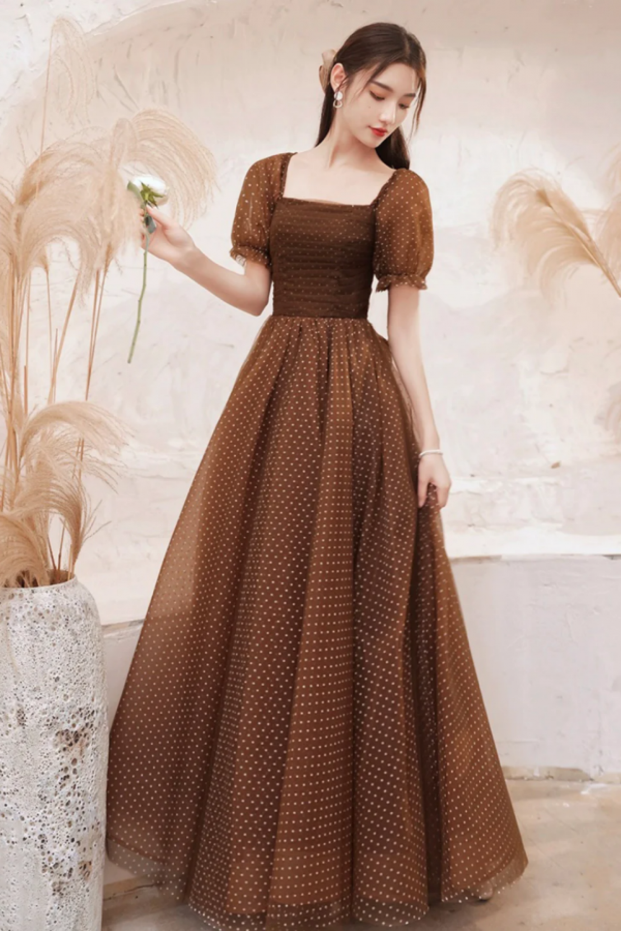 short brown dresses for prom Amoris T103 Prom Dress - Gold