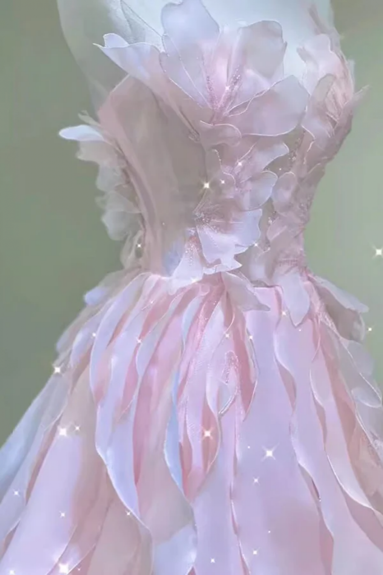 Chiffon Strapless Ball Gown Ruffle Prom Dress With Bow Orchid main image 1