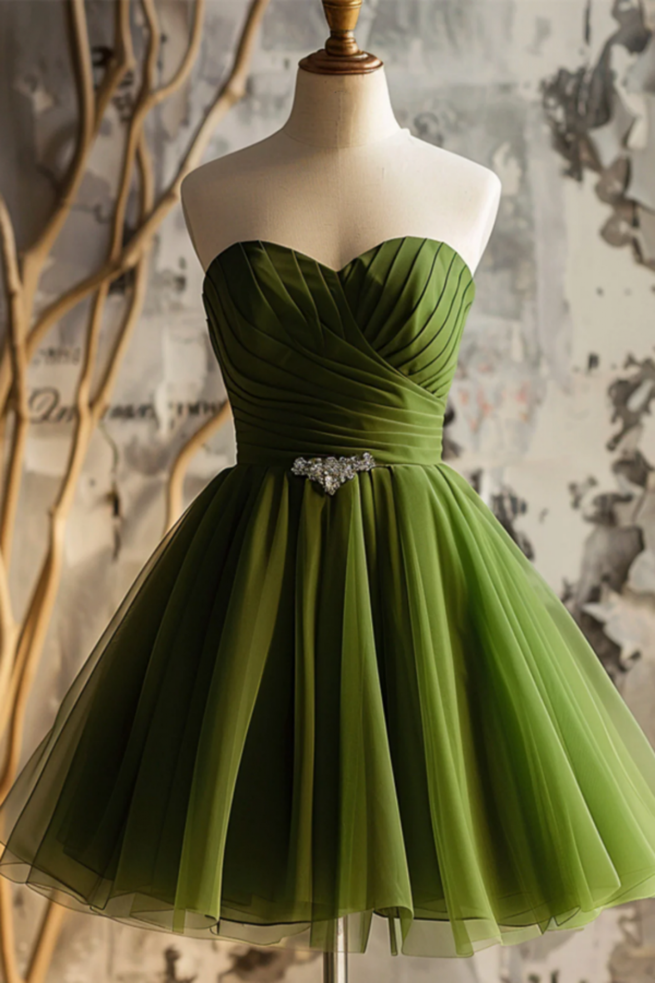 cute light green dress Flowy Light Green Prom Dress main image 0