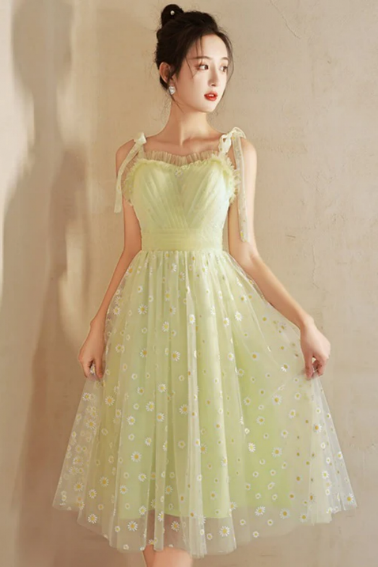 Light Green Tulle Beaded Short Evening Dress Green Tulle Prom Dress on Luulla