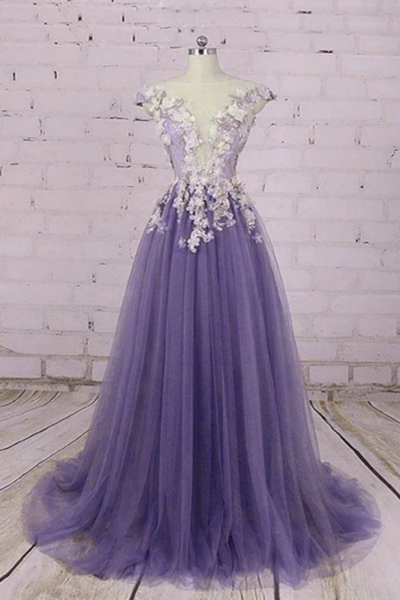 light purple floral bridesmaid dresses Light Iris Chiffon Party Dress Floral Lavender High Low Online Bridesmaids  Dress Prom Dress (BM2436)  DaisyFormals-Bridesmaid and Formal Dresses in  59+ Colors