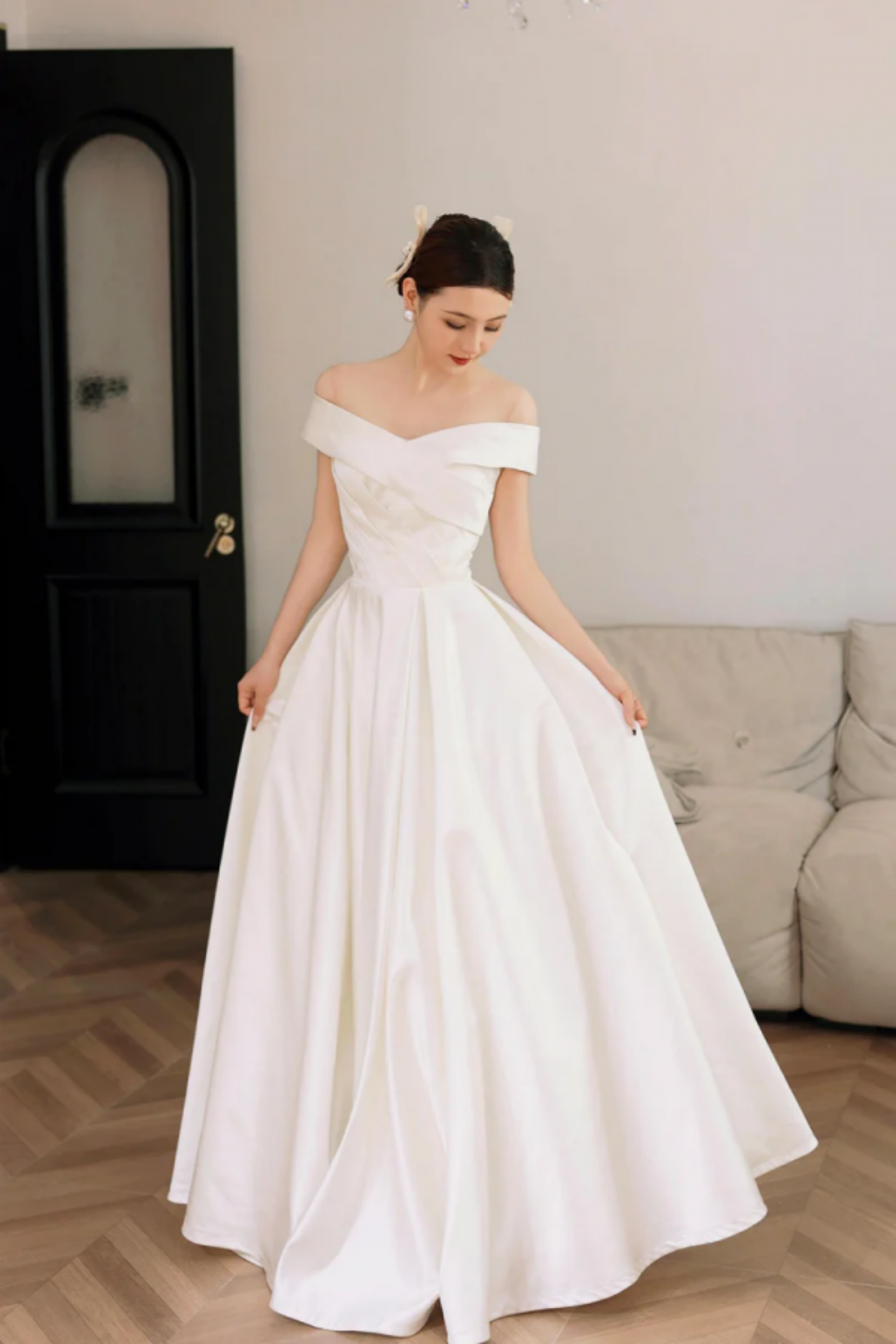 open lace back dress A Line White Formal Short Party Dress Cocktail Dresses Homecoming Dress  cg25869 main image 1