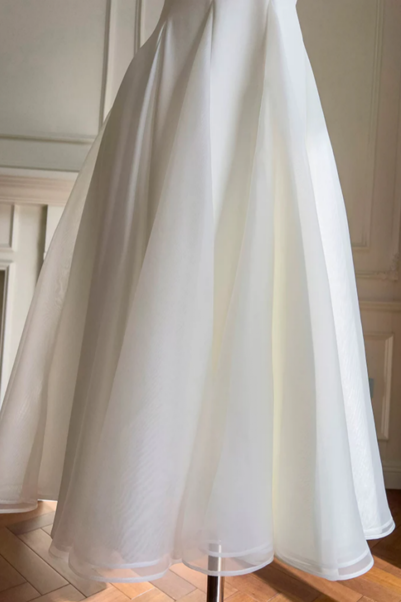 Ivory Straps Chiffon Short Simple Graduation Dress, Ivory Short Party Dress Formal Dress