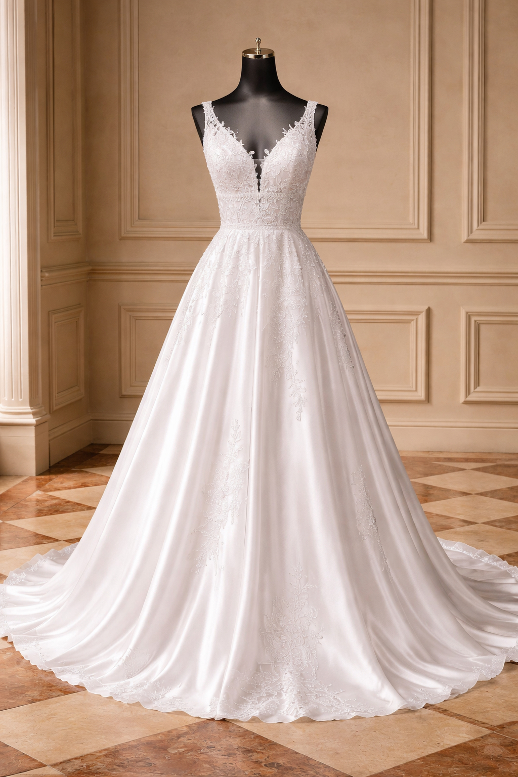 a-line or empire style dress A-Line Strapless V-Neck Tiered Empire-Waist Long Prom Dress – Modsele