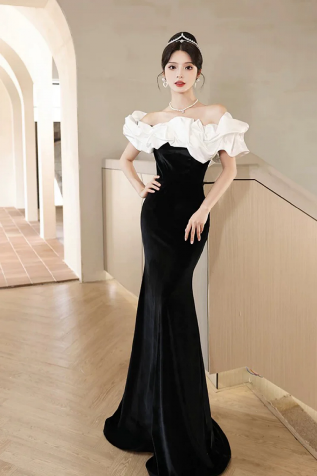 princess polly baby blue dress Velvet Prom Dresses main image 1