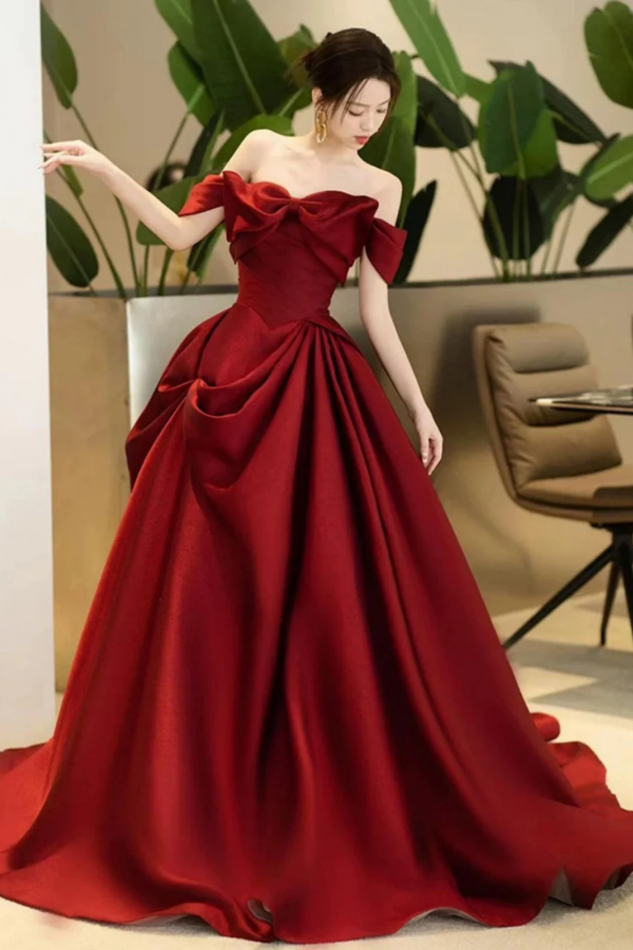 purple designer dress Purple Designer Readymade Gown with Zari-Thread & Sequin